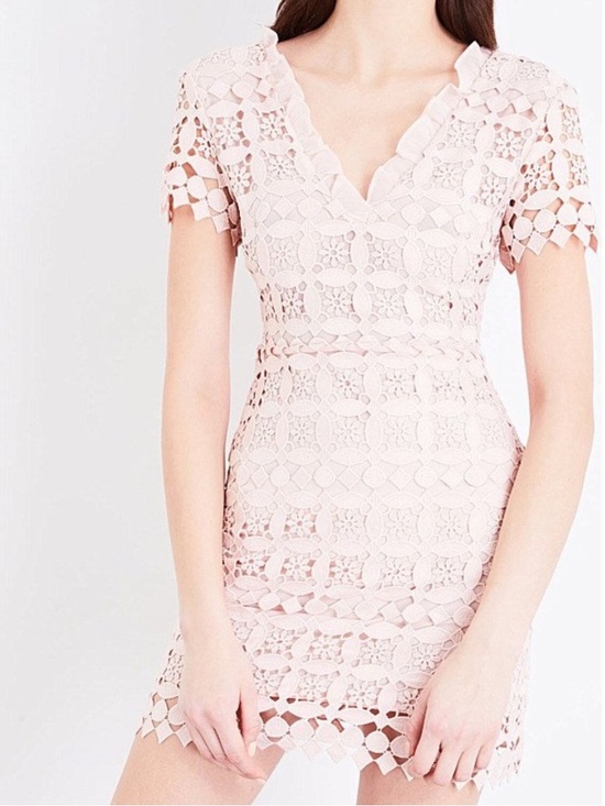 Anthropologie Dresses & Skirts - Sandro Blush Guipure Lace Mini Dress XS/S size Fr 1